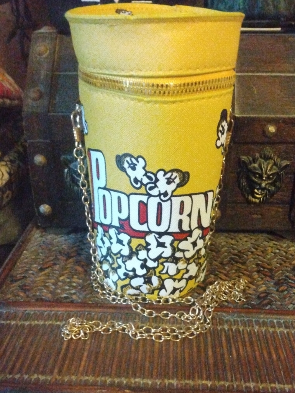 Popcorn Novelty Crossbody Bag in Bright Yellow